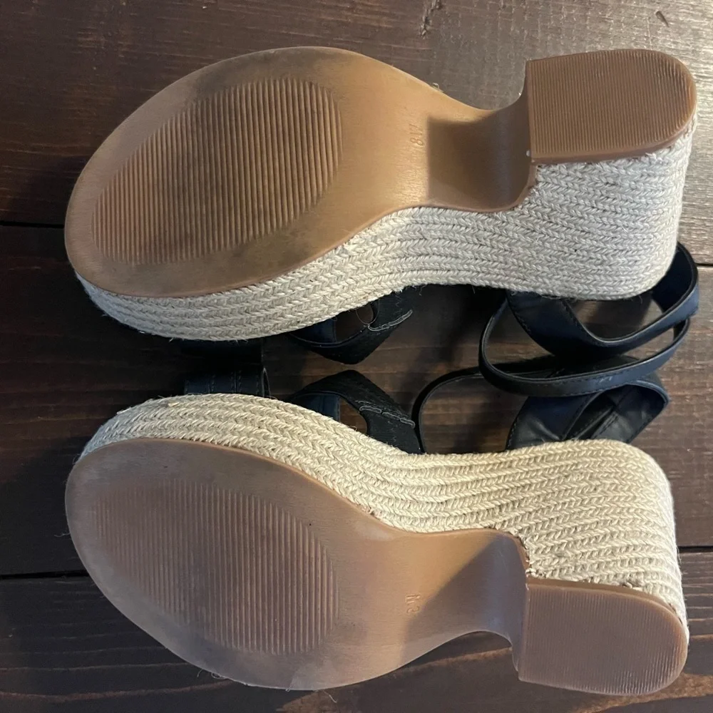 Torrid Strappy Platform Wedge Sandals Size 8W